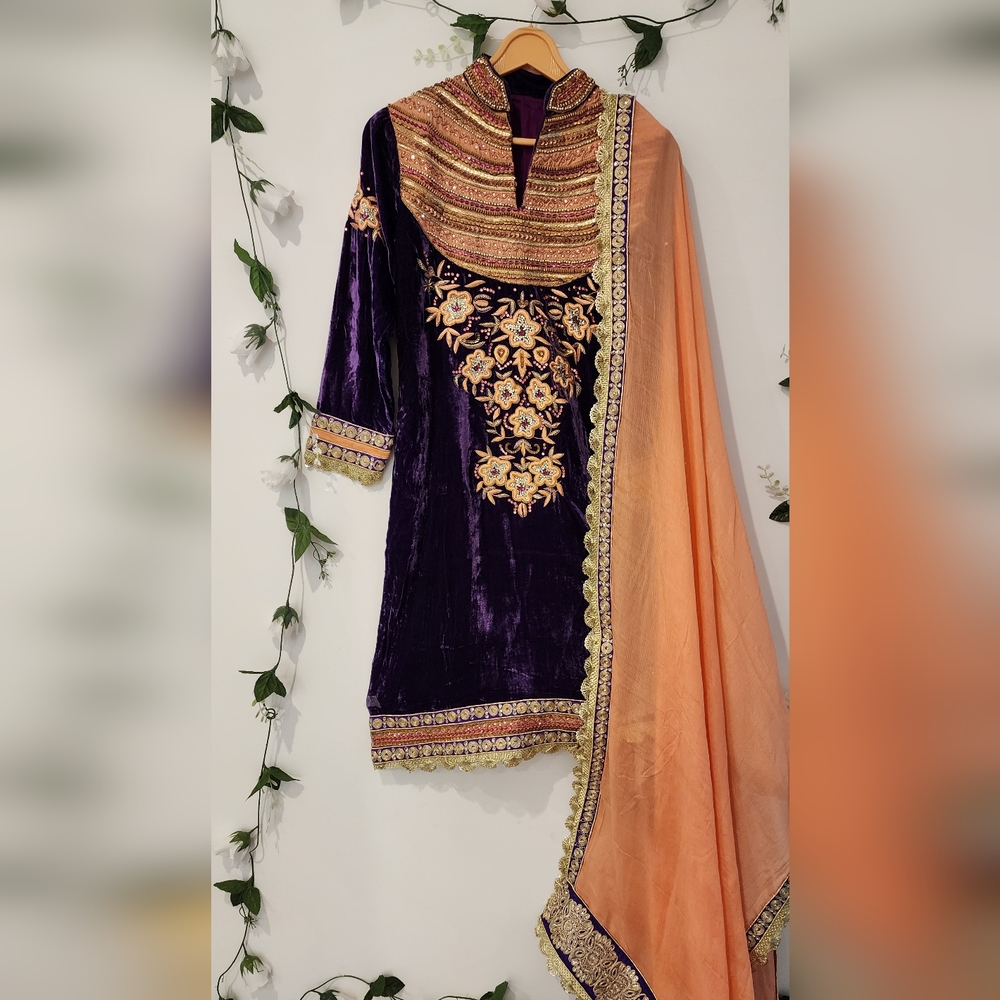 Indian punjabi suit with salwaar and dupatta